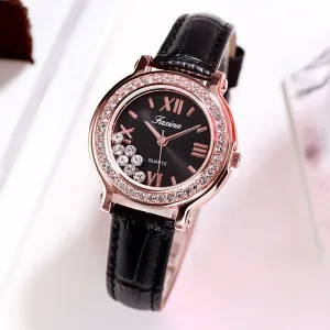 Rotatable Diamond Dial Women's Watch