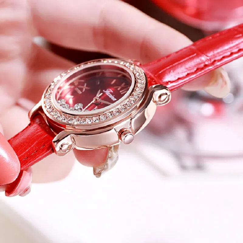 Rotatable Diamond Dial Women's Watch