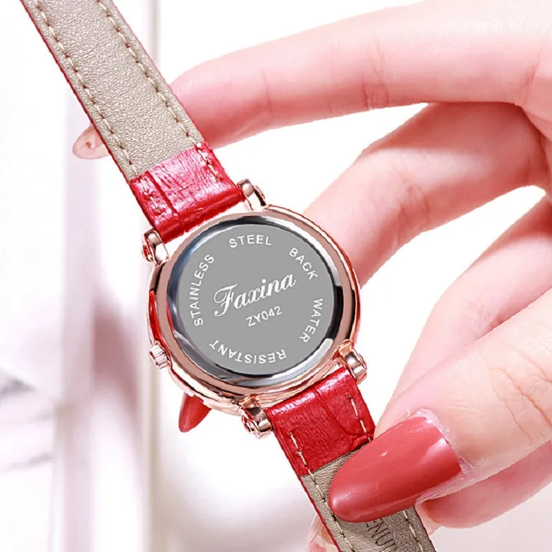Rotatable Diamond Dial Women's Watch