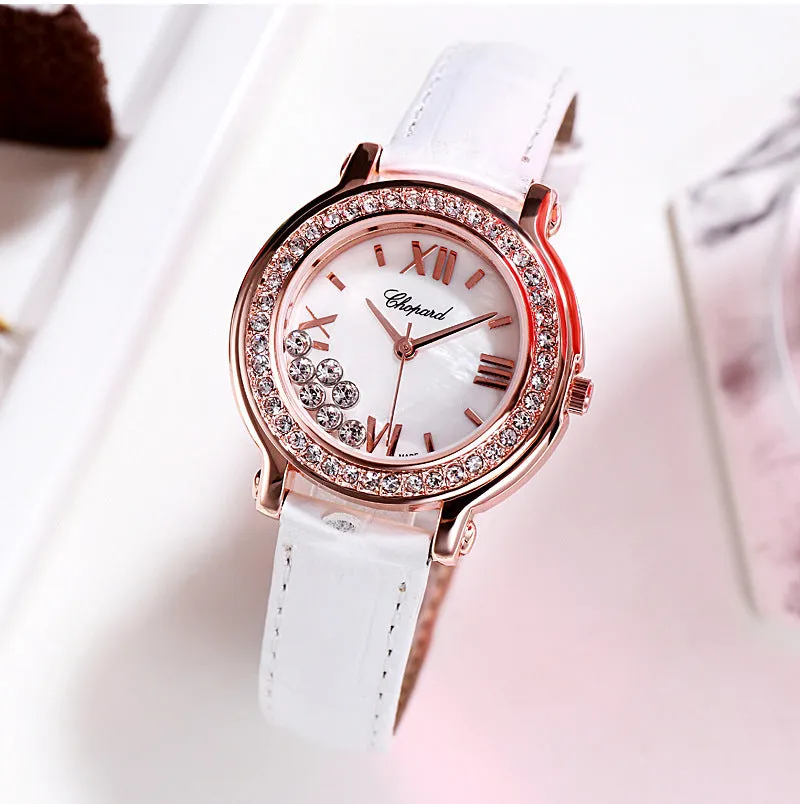 Rotatable Diamond Dial Women's Watch