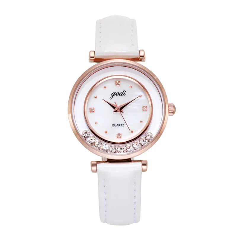 Rotatable Diamond Dial Women's Watch