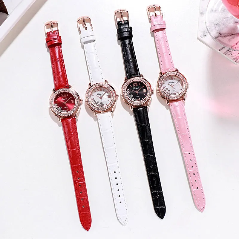 Rotatable Diamond Dial Women's Watch