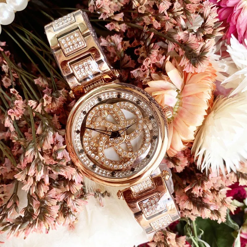 Rotatable Hollow Women's Watch