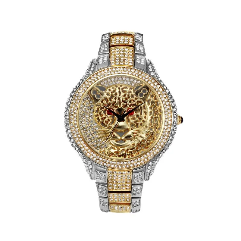 Round Dial Leopard Pattern Women's Watch