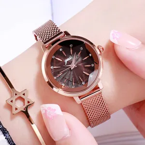 Round Dial With Scale Women's Watch