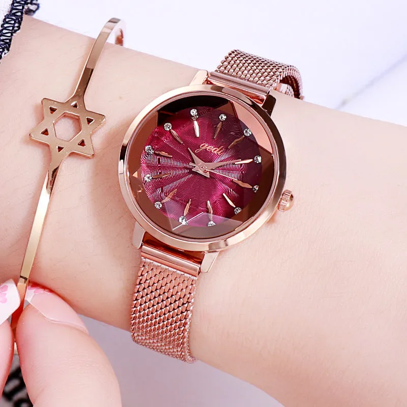 Round Dial With Scale Women's Watch