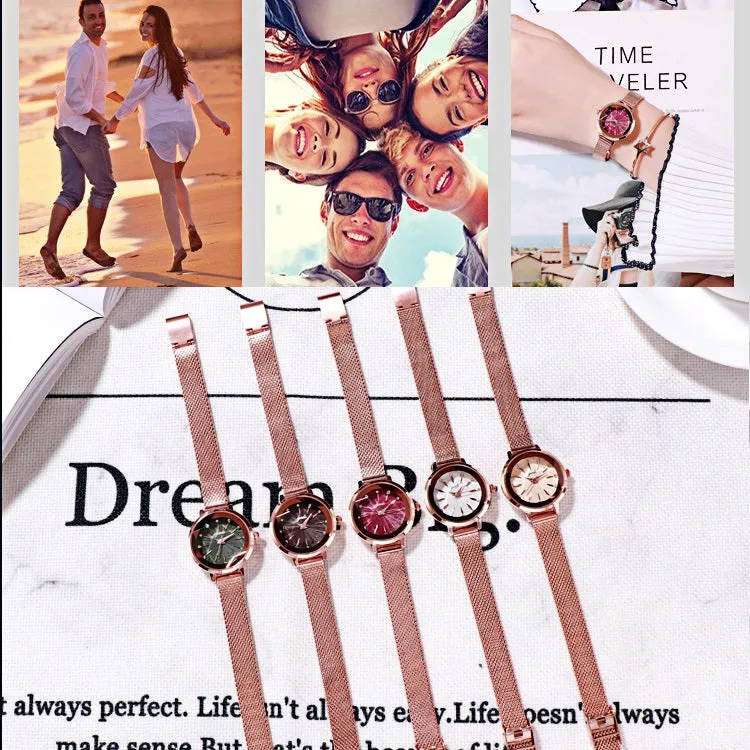 Round Dial With Scale Women's Watch