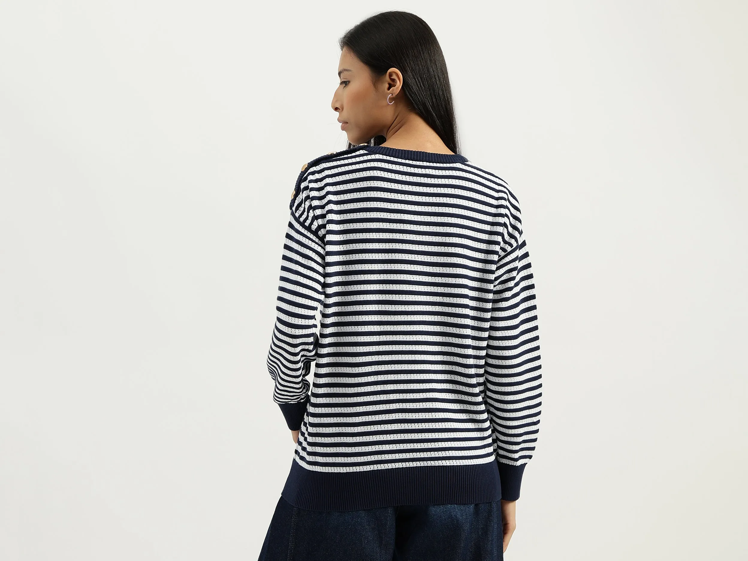 Round Neck Striped Top