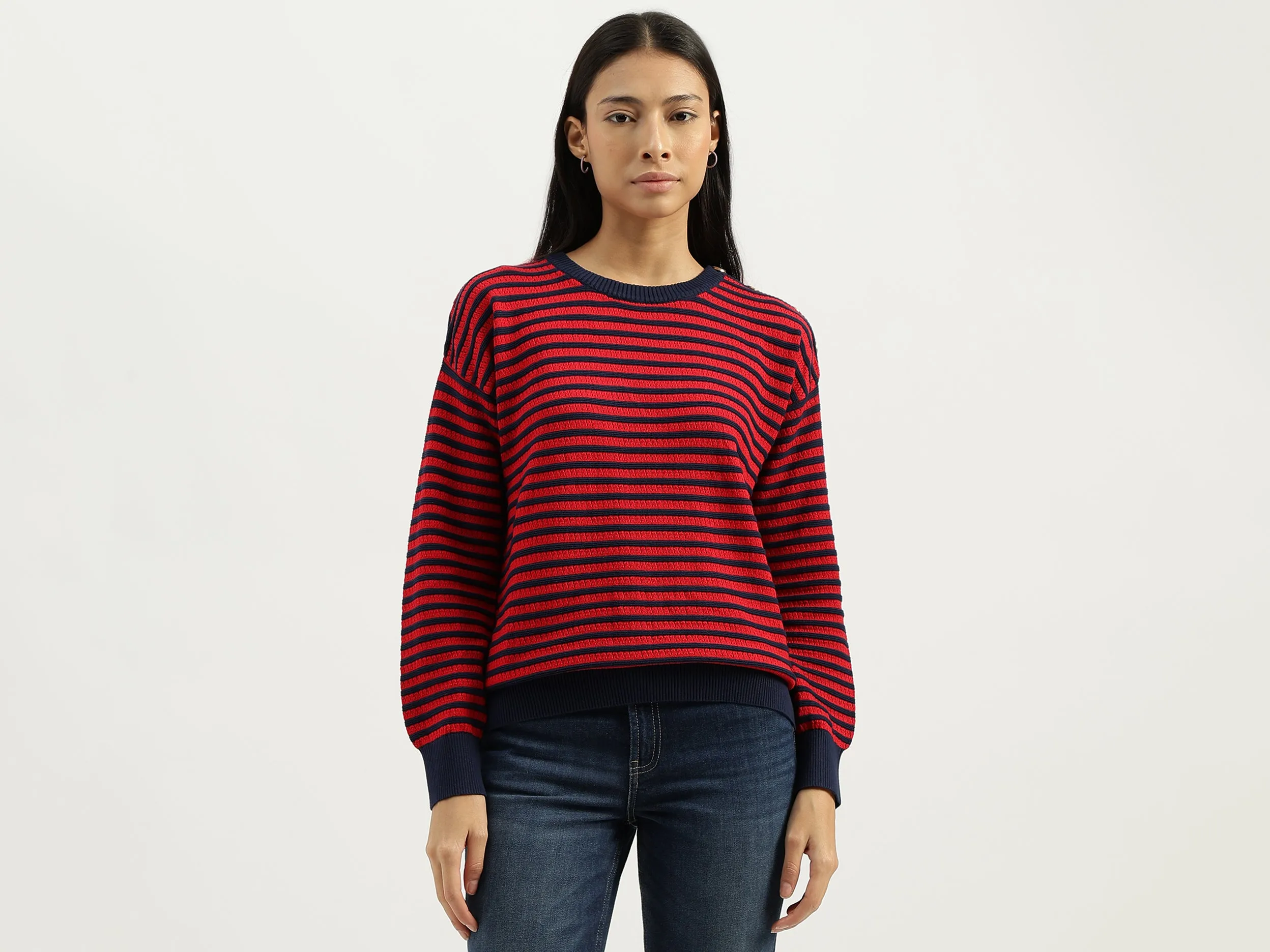 Round Neck Striped Top