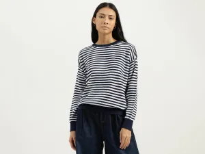 Round Neck Striped Top