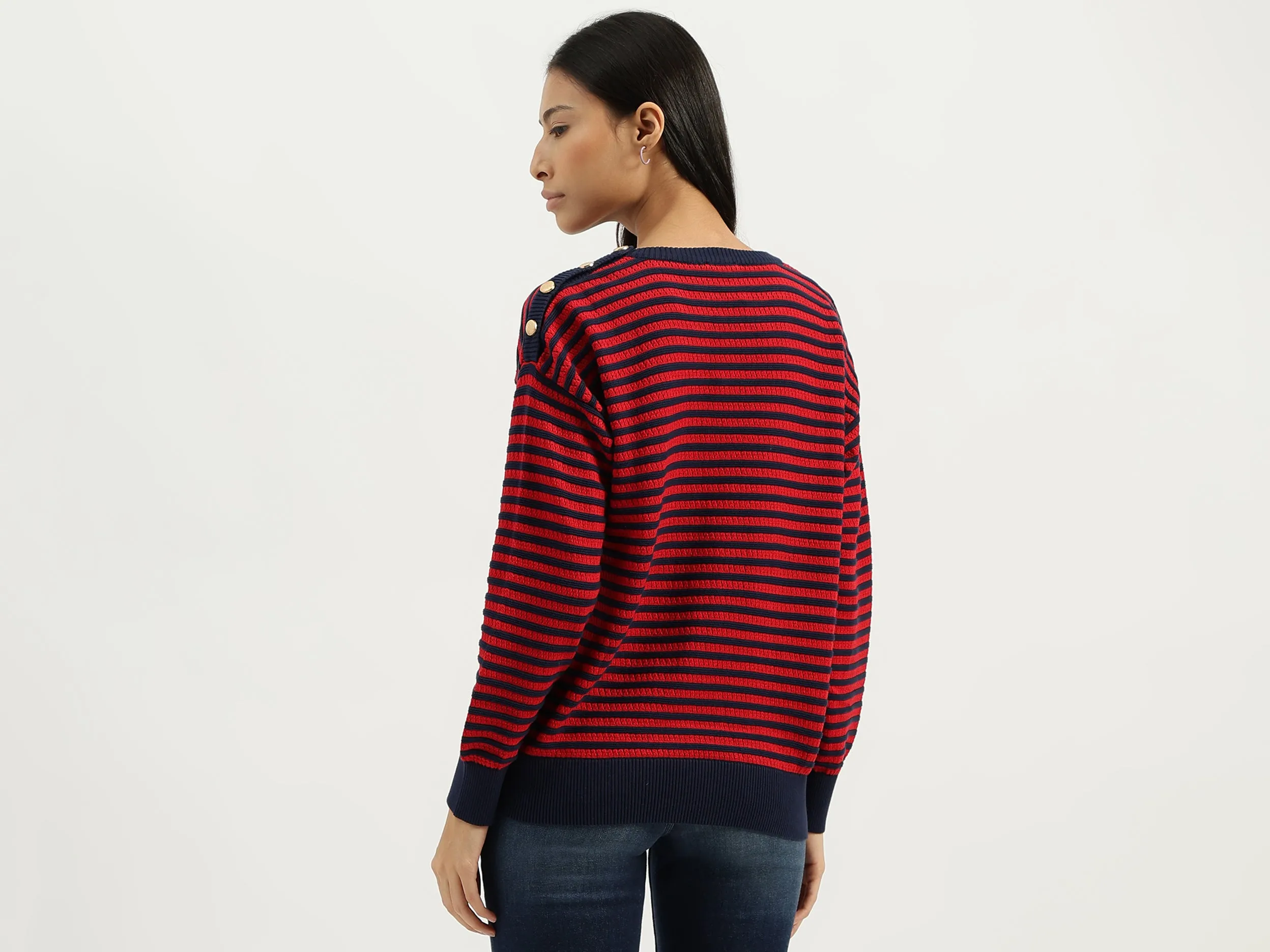 Round Neck Striped Top