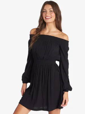 Roxy Womens Dream Escape Woven Off The Shoulder Dress