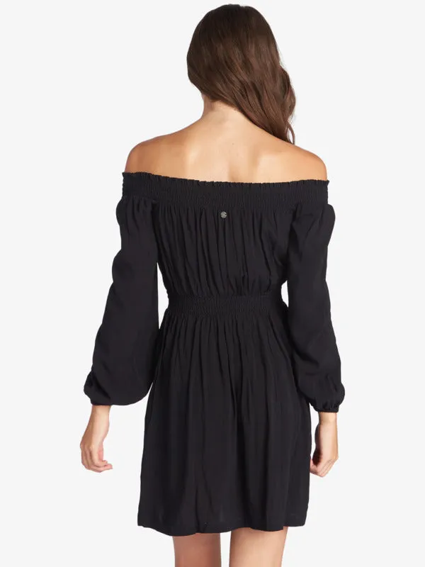 Roxy Womens Dream Escape Woven Off The Shoulder Dress