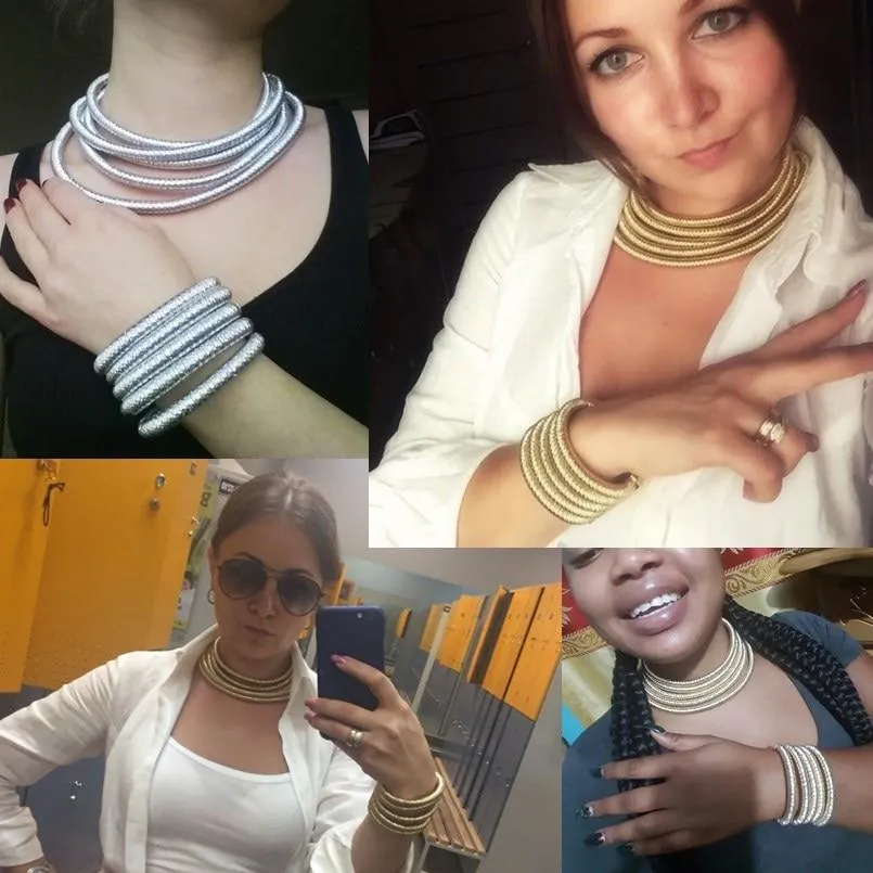 Royal Blue Necklace And Bracelet Sets With Magnetic Clasp Celebrity Inspired