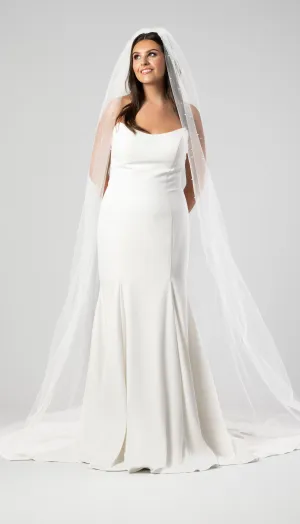 Roycebridal Kennedy Blue Simone Scattered Pearl Veil