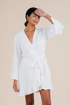 Ruffle Robe - Cloud