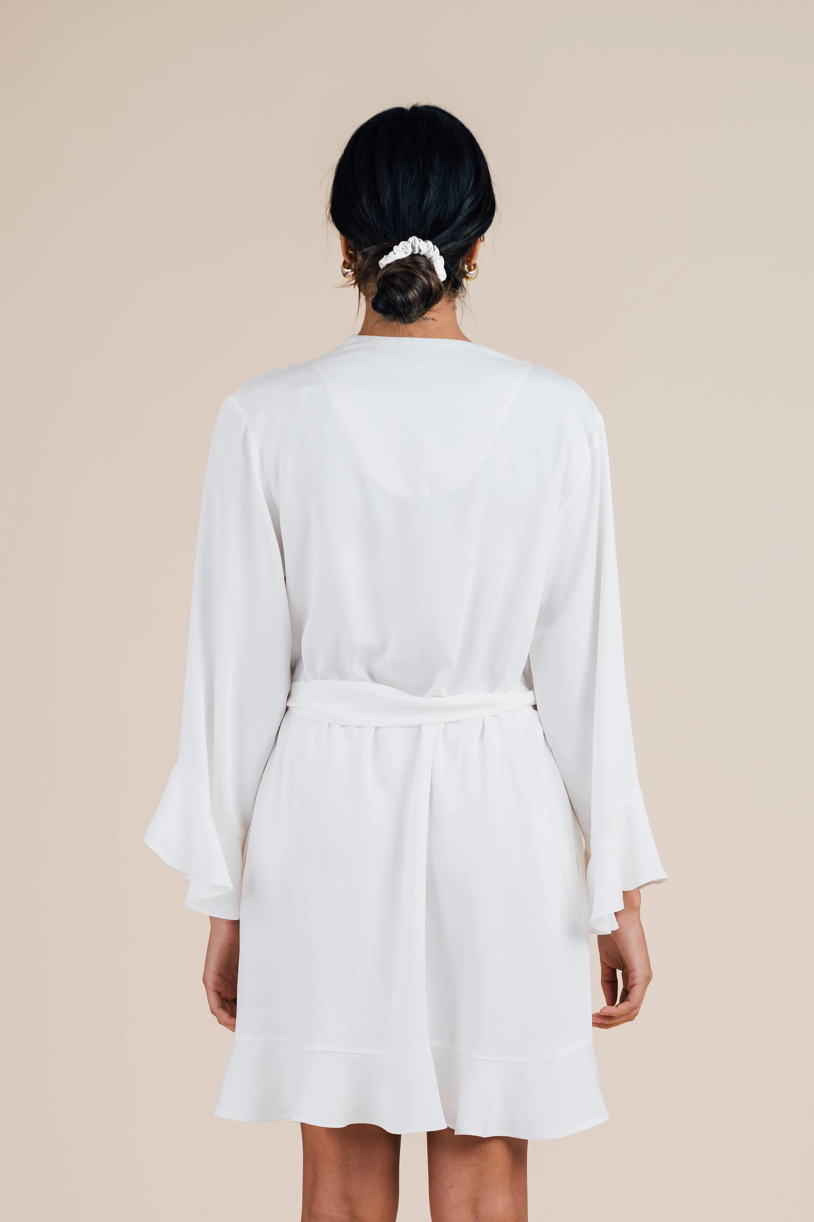 Ruffle Robe - Cloud
