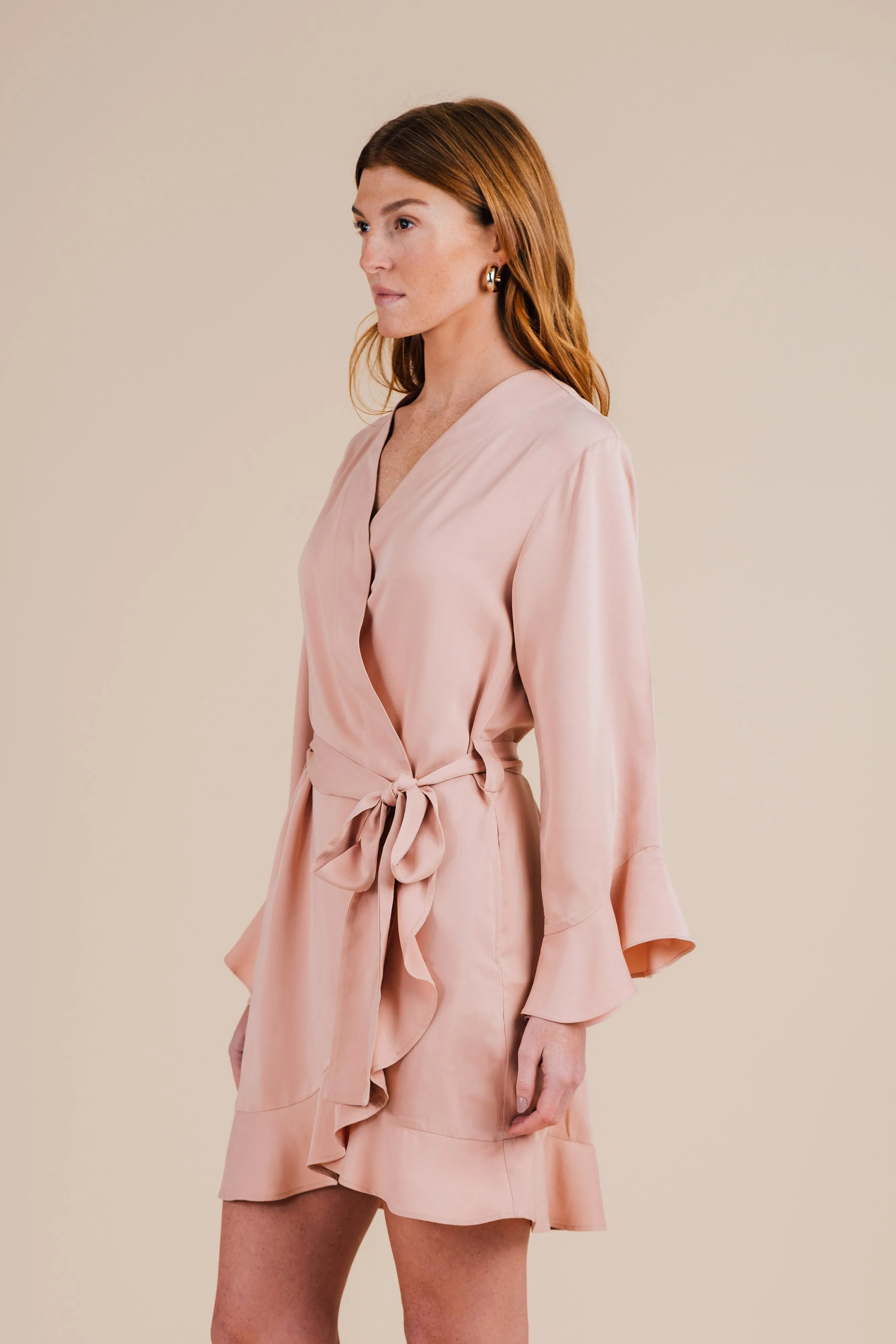 Ruffle Robe - Dusty Sunrise
