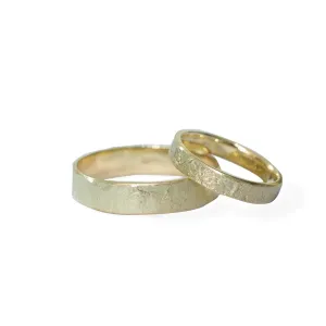Rustic Gold Bands, 5mm, 3mm