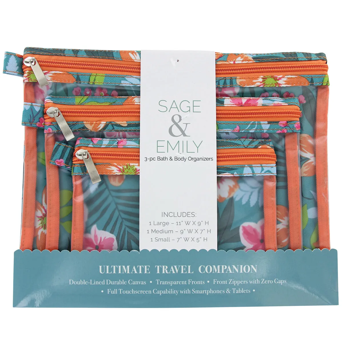 Sage N Emily 3PK Zip Organizer