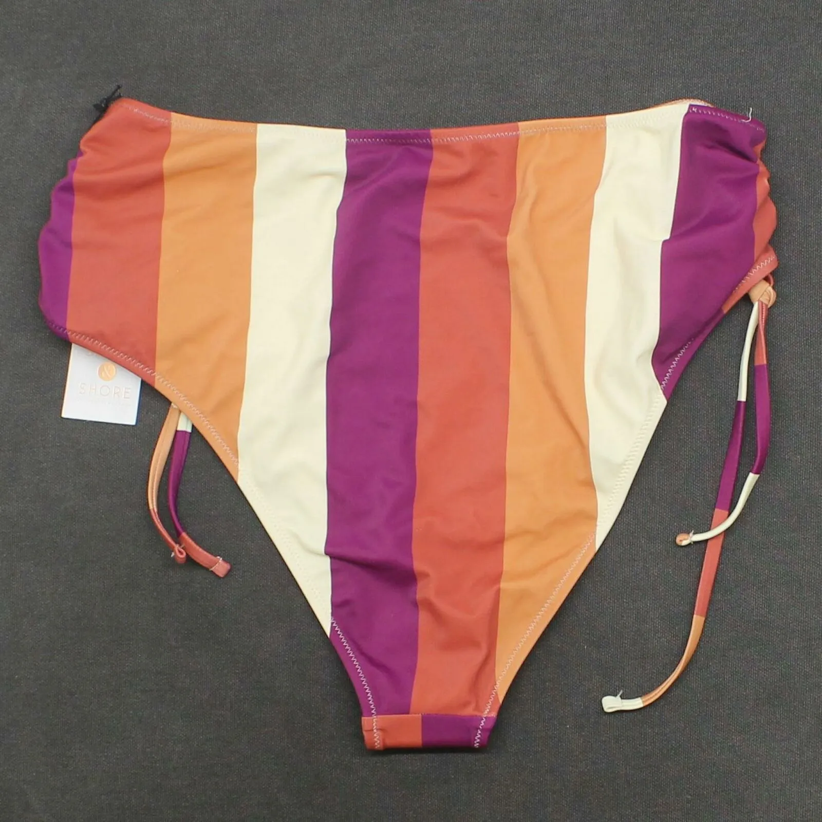 Shade & Shore Women's Cinch Side-Tie High Waist Extra Cheeky Bikini Bottom