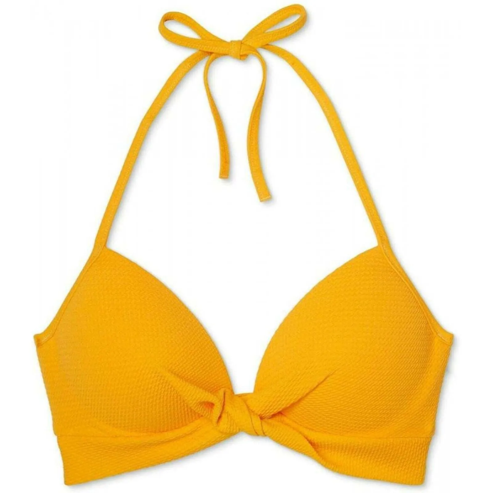 Shade & Shore Women's Light Lift Textured Twist Front Bikini Top