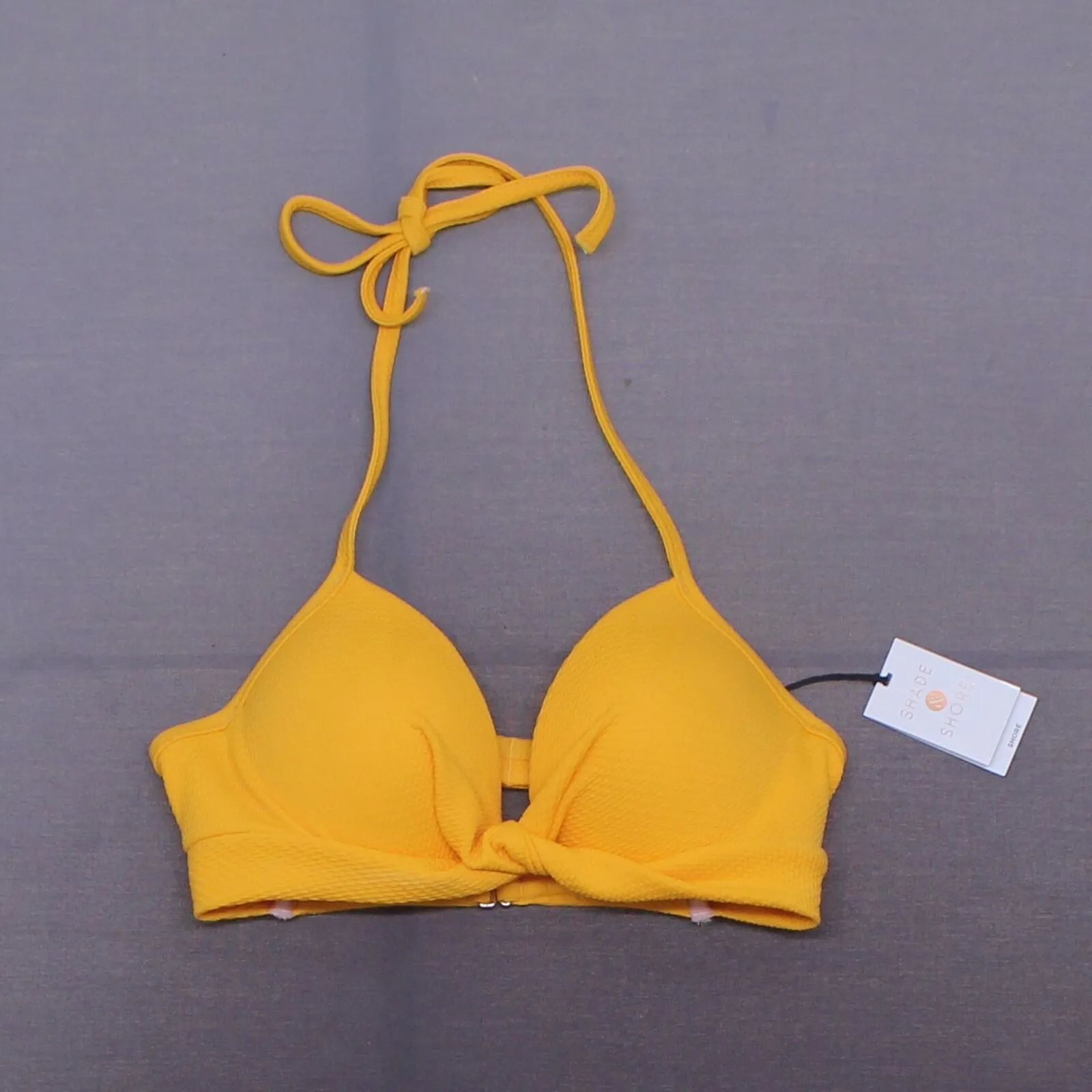 Shade & Shore Women's Light Lift Textured Twist Front Bikini Top