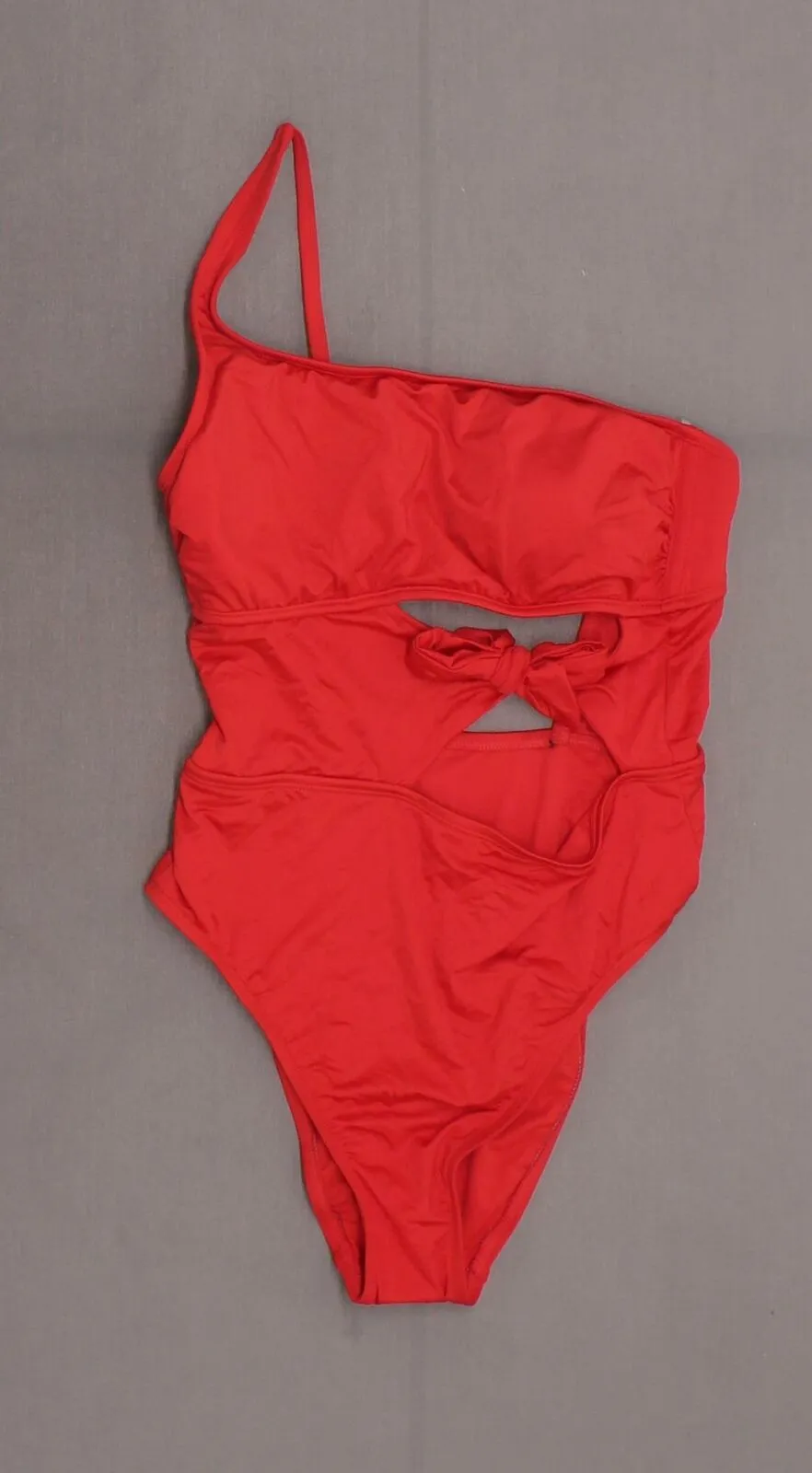 Shade & Shore Women's One Shoulder Cut Out Tie Front One Piece Swimsuit