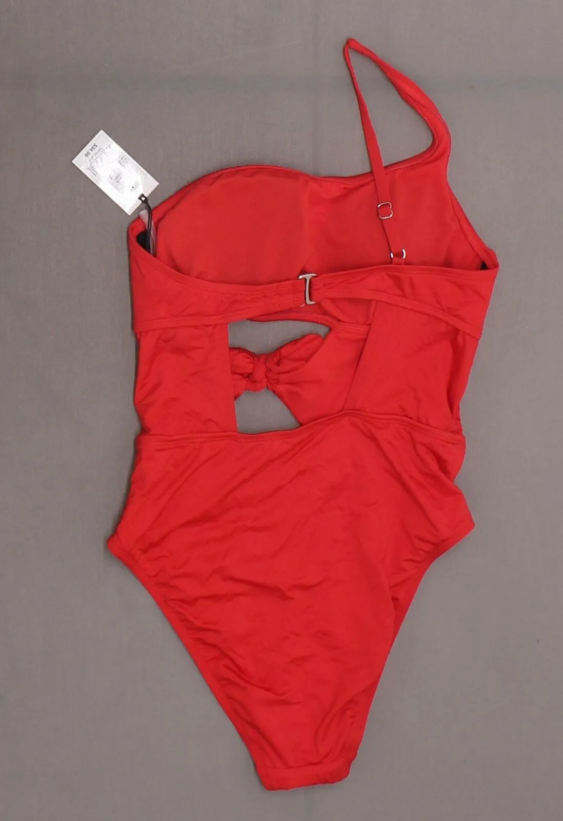 Shade & Shore Women's One Shoulder Cut Out Tie Front One Piece Swimsuit