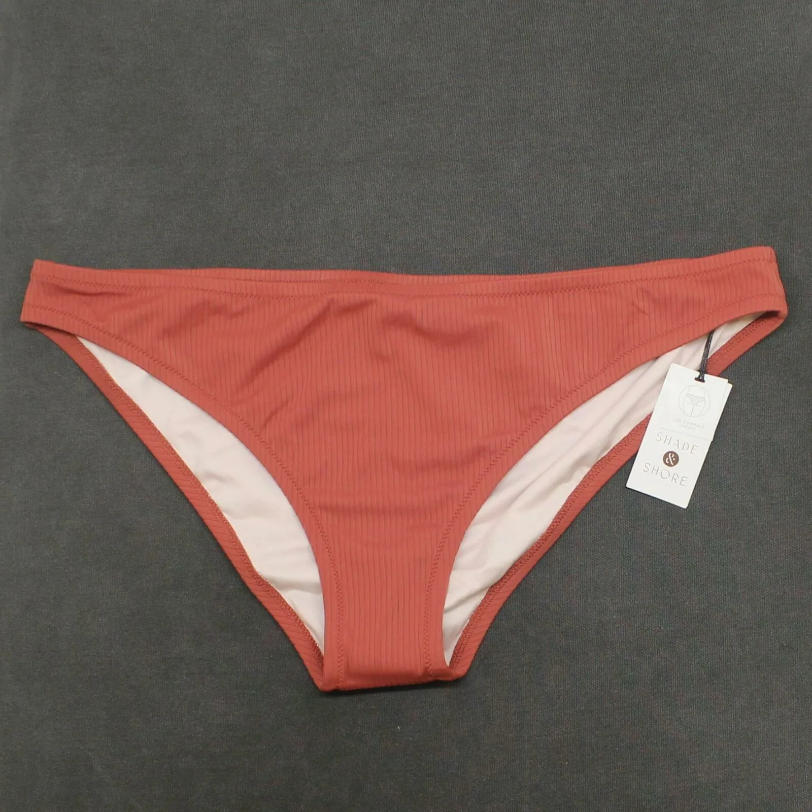 Shade & Shore Women's Ribbed Cheeky Bikini Bottom