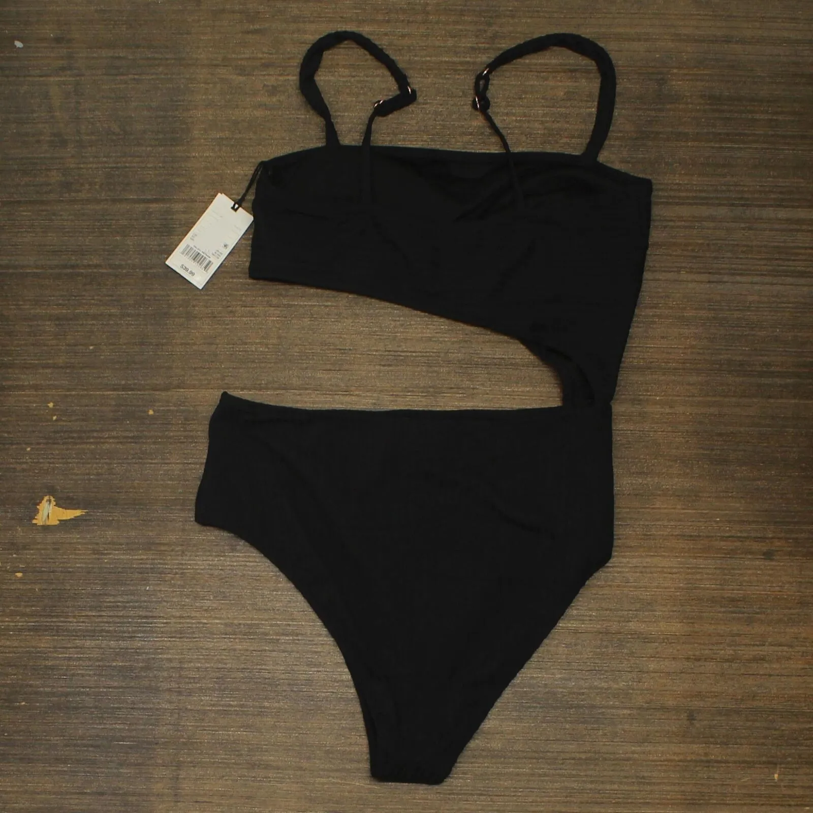 Shade & Shore Women's Ribbed Cut Out One Piece Swimsuit AF037