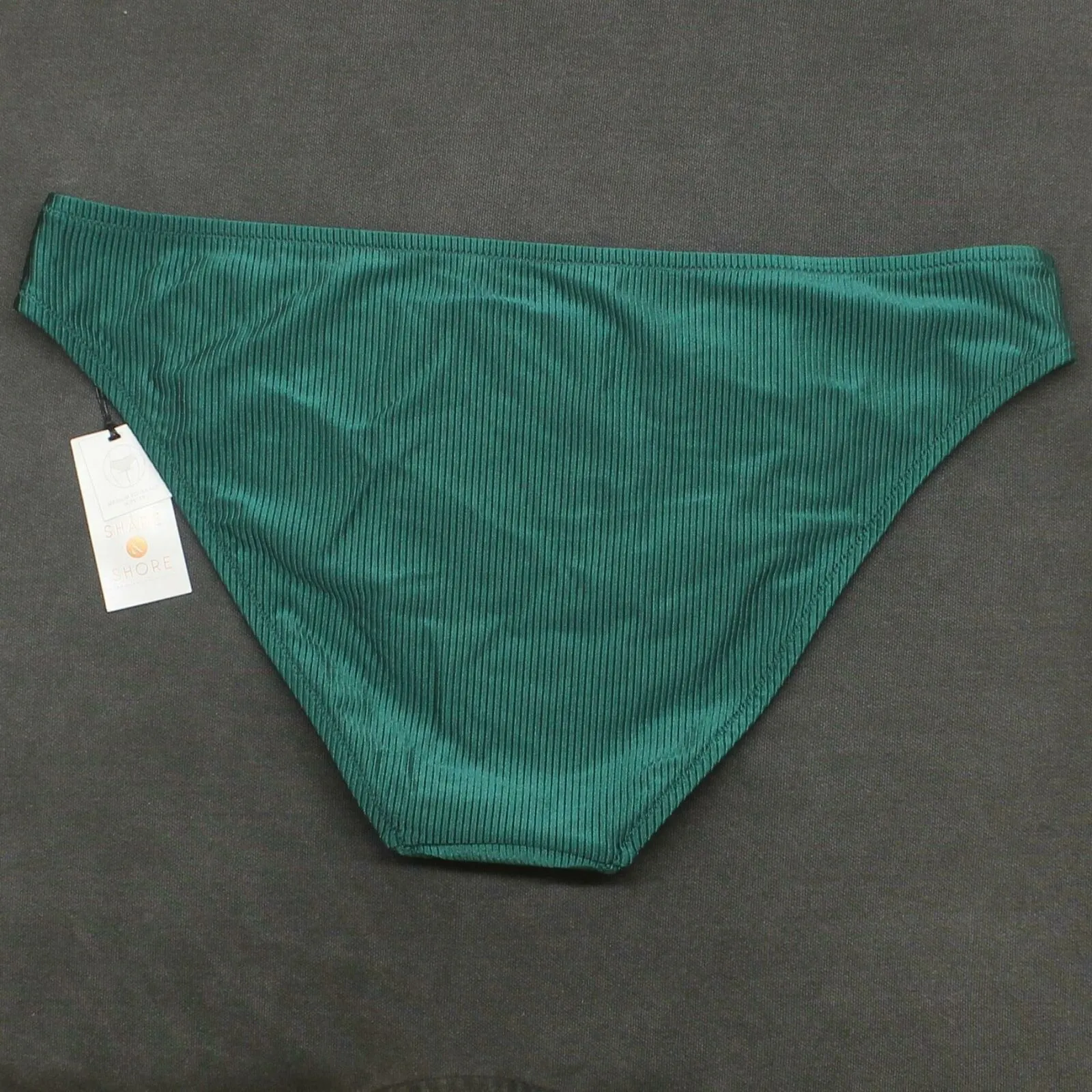 Shade & Shore Women's Shiny Ribbed Hipster Bikini Bottom