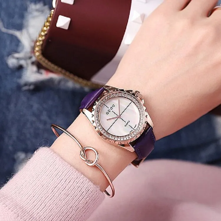 Shell Dial With Diamond Women's Watch