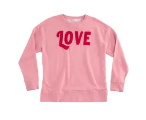 SHIRALEAH "LOVE" SWEATSHIRT IN PINK