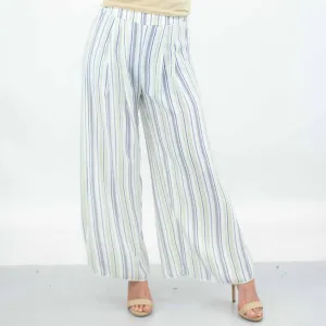Side Slit Wide Leg Pants-Green