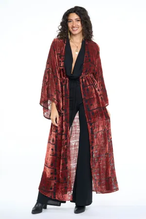 Sienna Burnout Velvet Gemini Leisure Robe