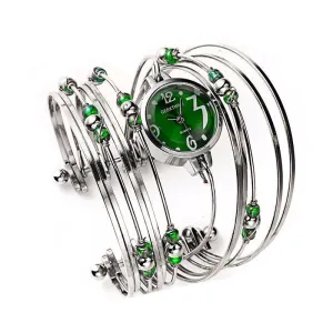 Silver Plated Quartz Bracelet Wristwatch