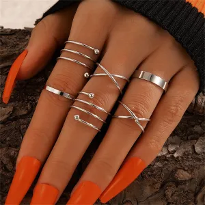 Silver-Plated Simplicity Stackable Ring Set