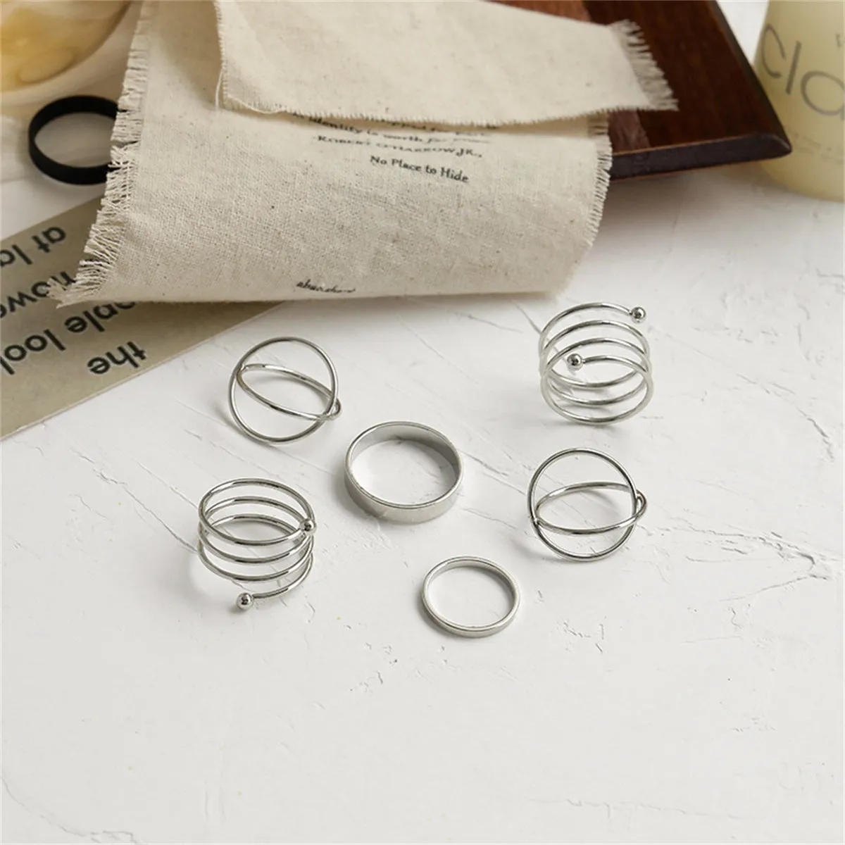 Silver-Plated Simplicity Stackable Ring Set