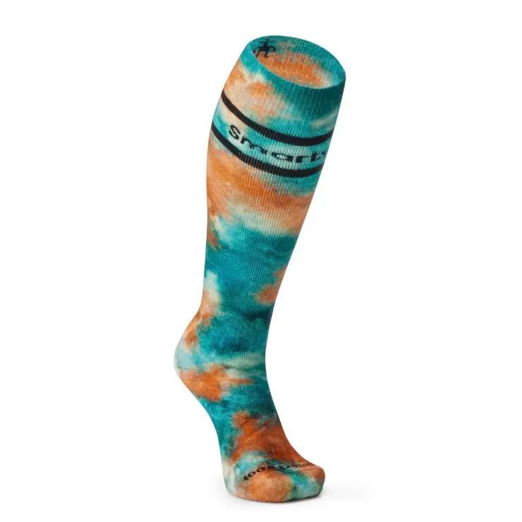 Ski Full Cushion Tie Dye Print Over The Calf Socks (Women's) - SW002171