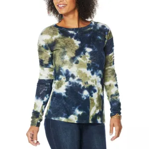 Skinnygirl Women's Gypsy Tie-Dye Hacci Knit Top