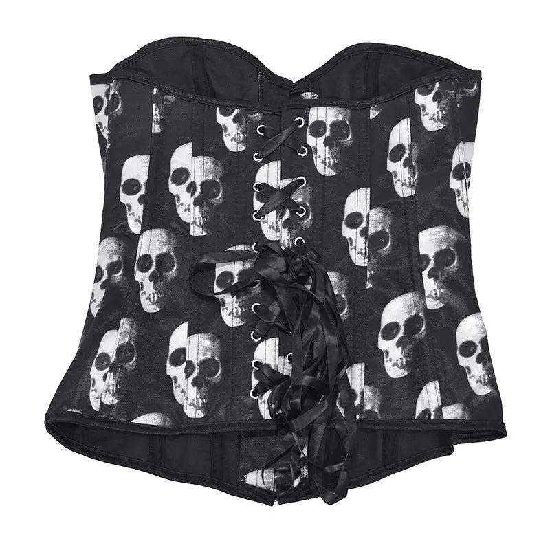 Skull Strapless Court Corset Women's Top
