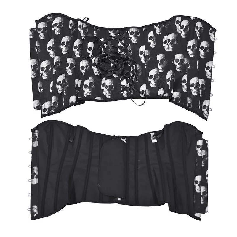 Skull Strapless Court Corset Women's Top