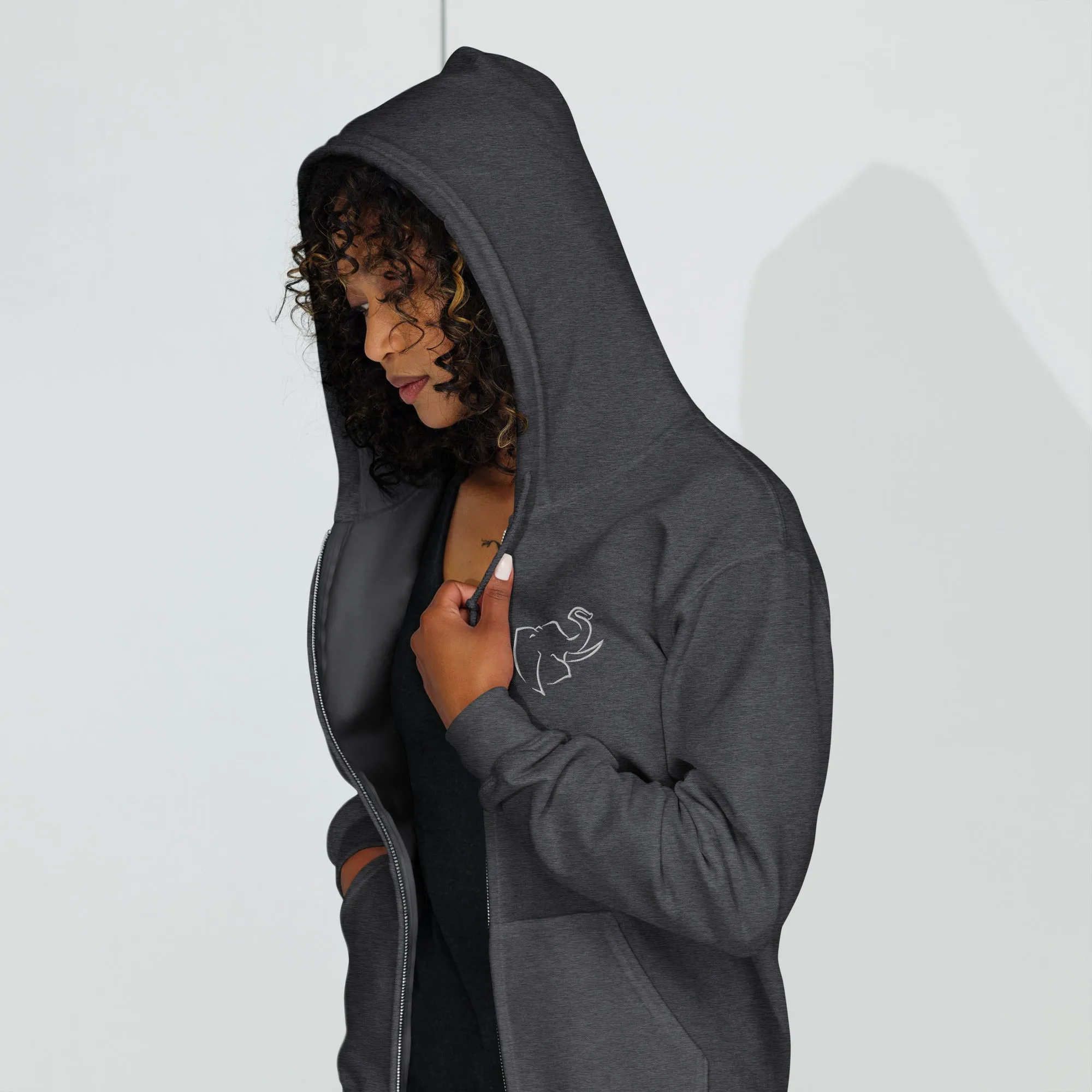 SO ELEPHANT WOMEN'S "EVERYTHING" ZIP UP EMBROIDERED FRONT LOGO
