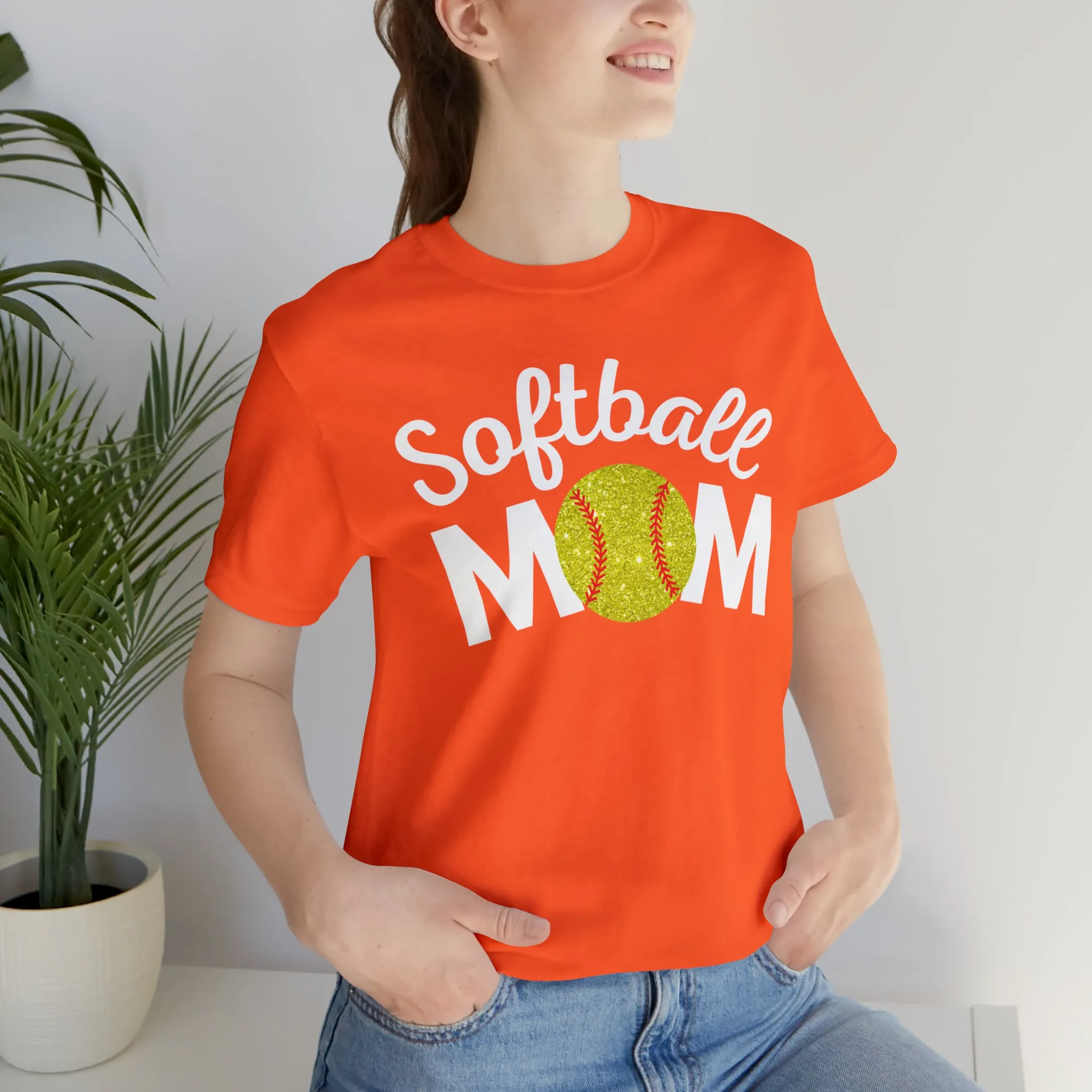 Softball Mom Shimmer Short Sleeve Tee
