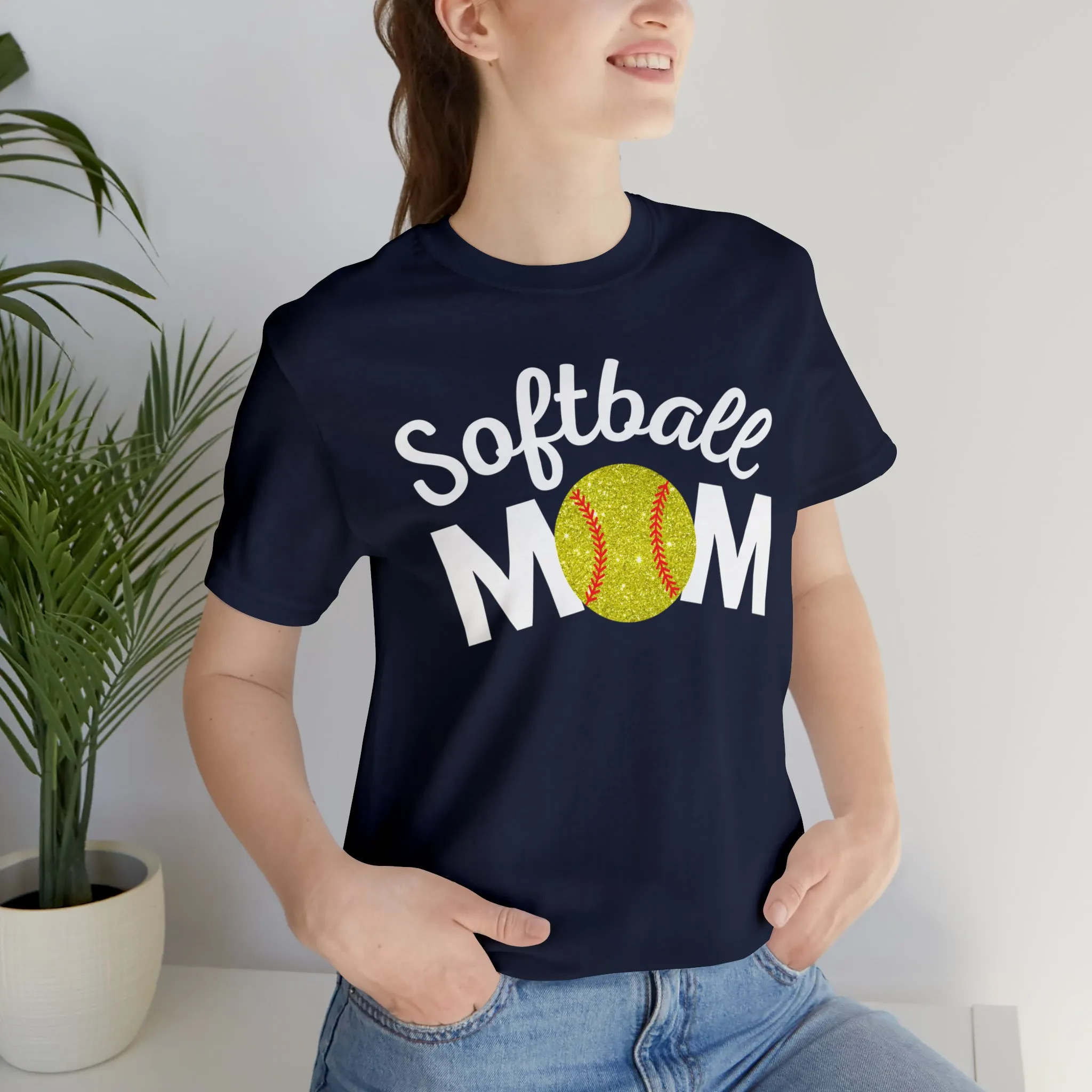 Softball Mom Shimmer Short Sleeve Tee