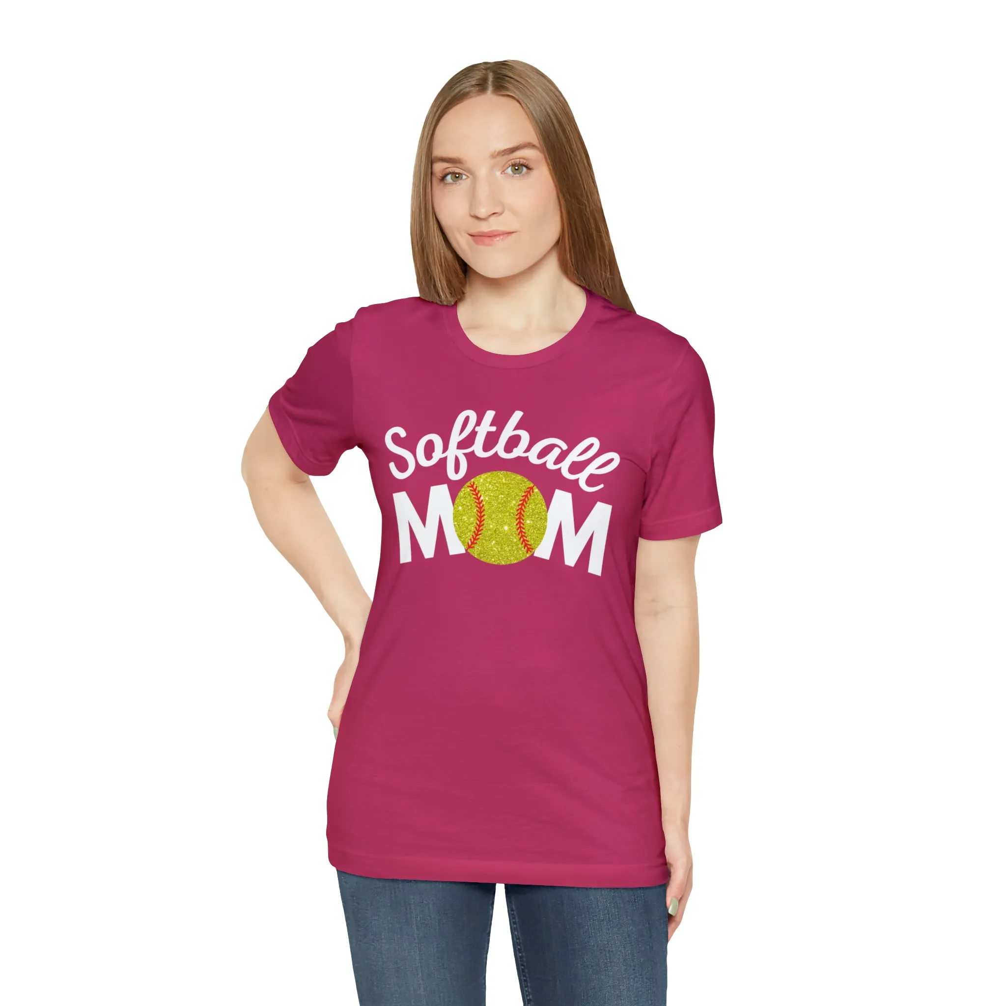 Softball Mom Shimmer Short Sleeve Tee