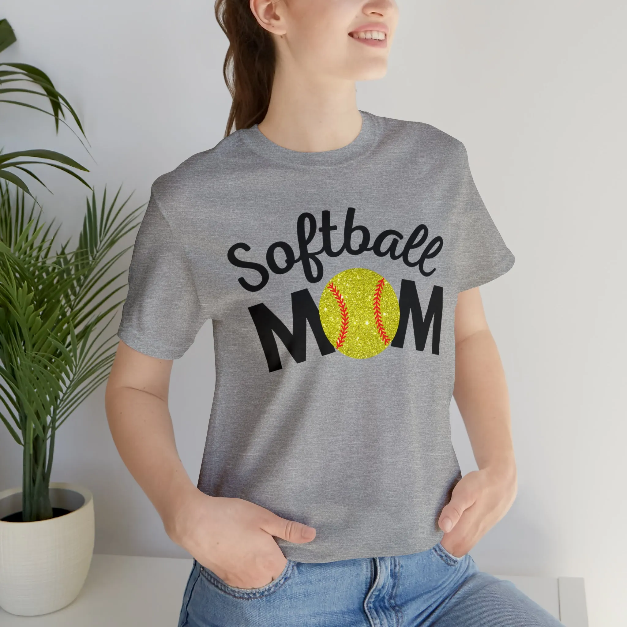 Softball Mom Shimmer Short Sleeve Tee