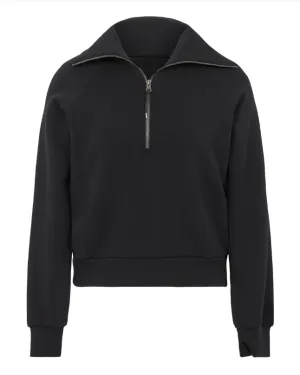 Spanx Airessentials Half Zip - Very Black