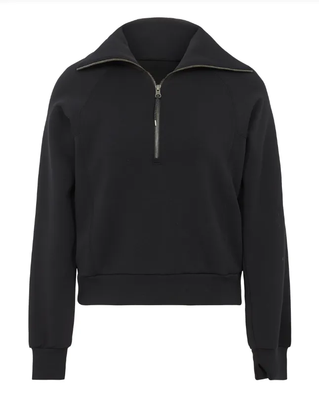Spanx Airessentials Half Zip - Very Black